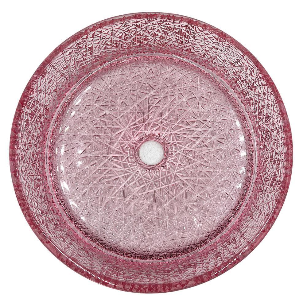 Stadium 14" Glass Circular Bathroom Vessel Sink - Timeless Collection