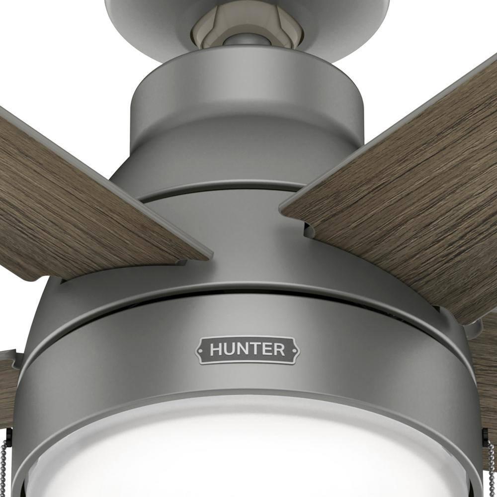 44" Elliston 5 - Blade Standard Ceiling Fan with Pull Chain and Light Kit Included