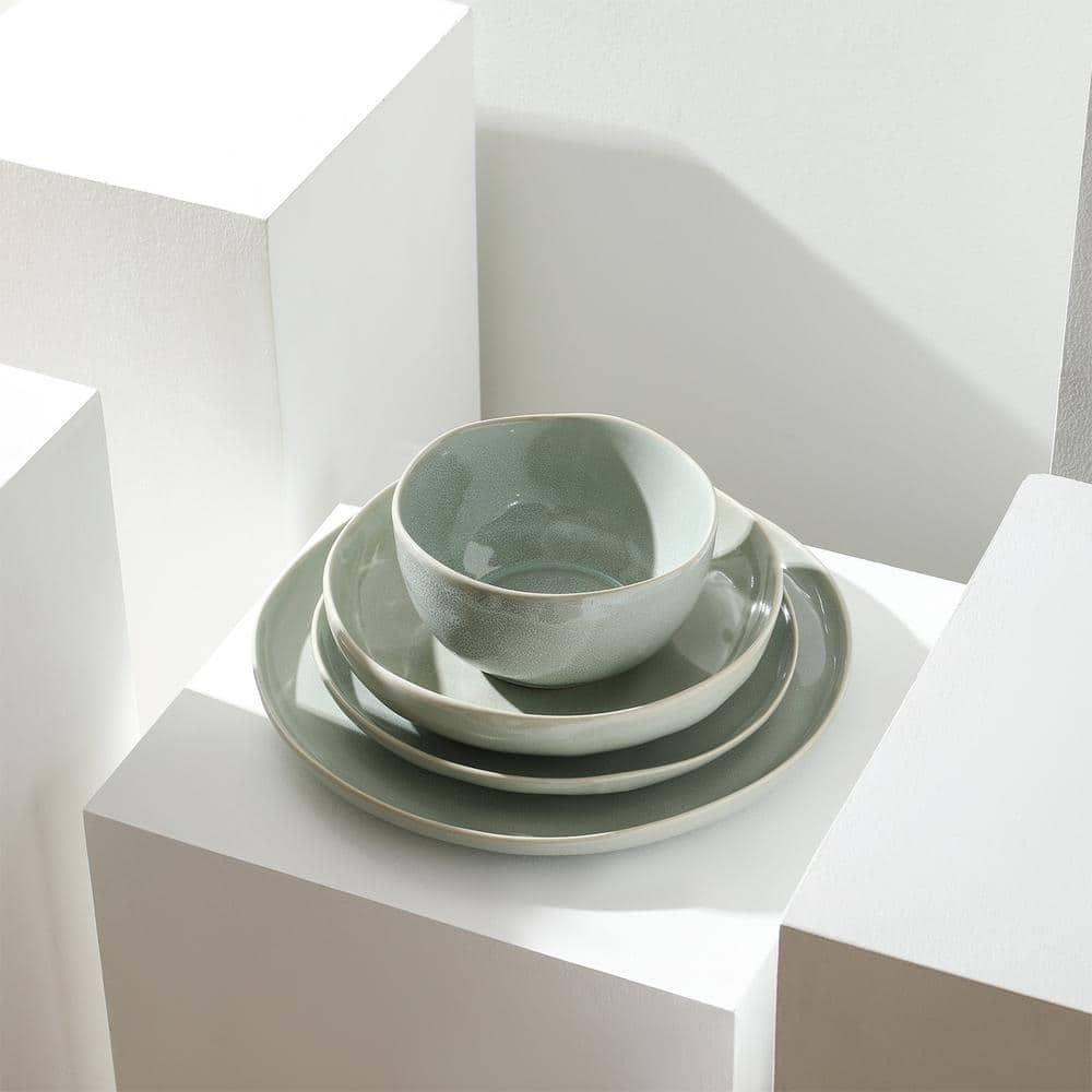 Mirella 28.7 fl. oz. Light Green Stoneware Pasta Bowls (Set of 4)