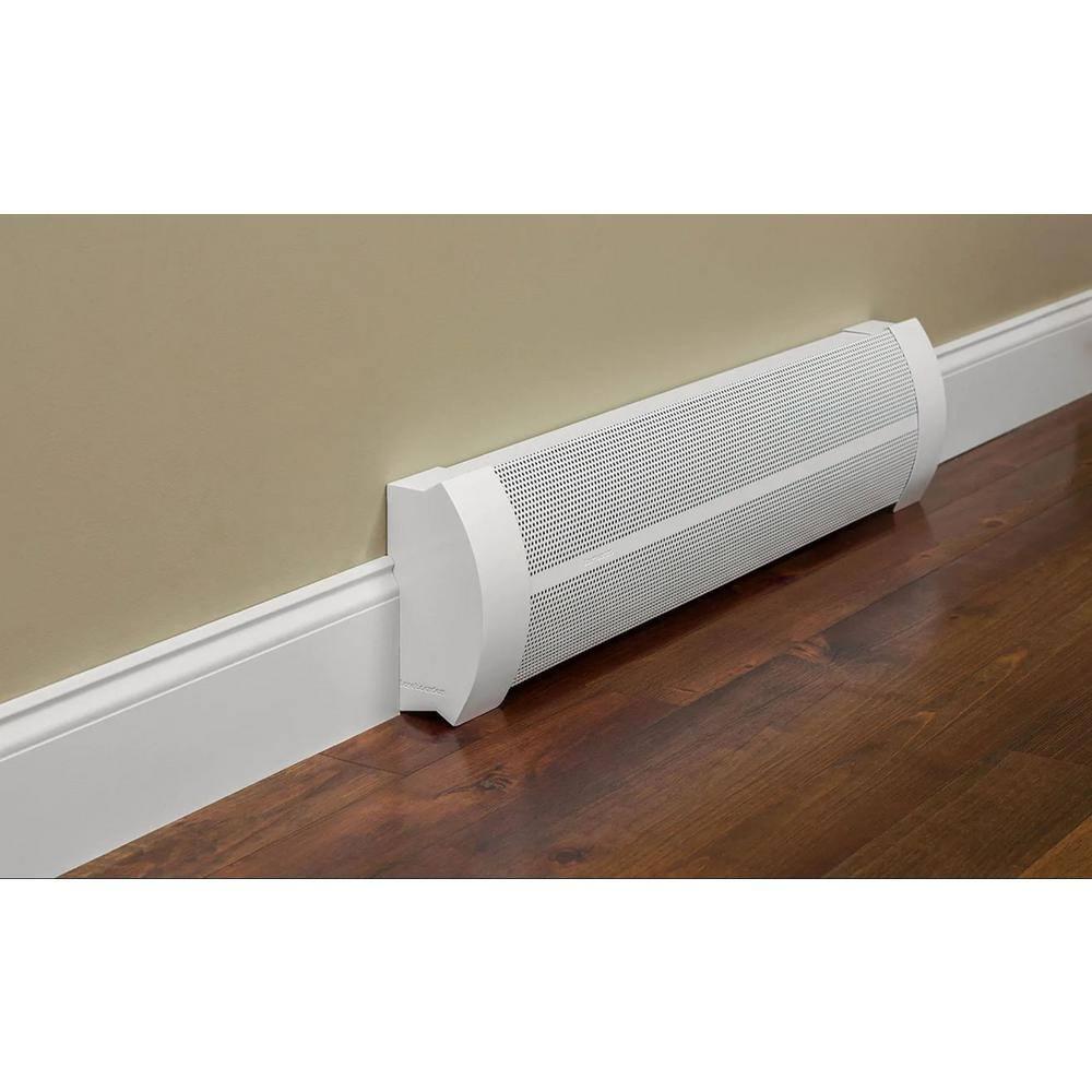 Baseboarders Baseboarders Basic Steel Easy Slip-On Baseboard Heater Cover Coupler - White