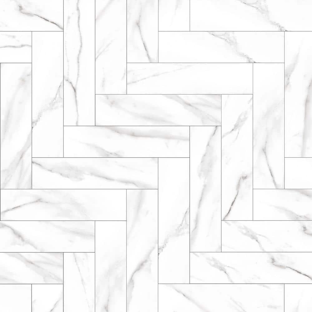 Pulpis 3" x 13" Beveled Porcelain Marble Look Subway Wall & Floor Tile