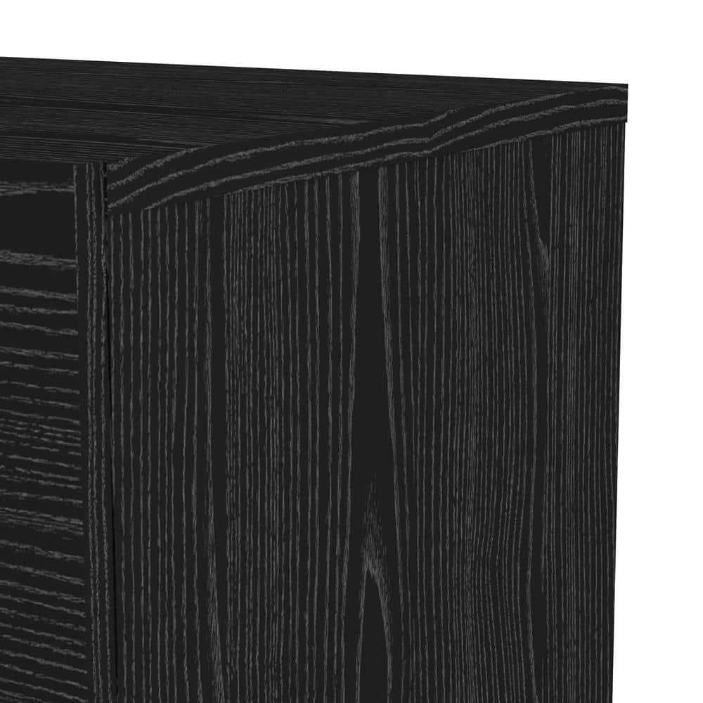 Tvilum, Austin 2 Drawer Nightstand, Black Woodgrain