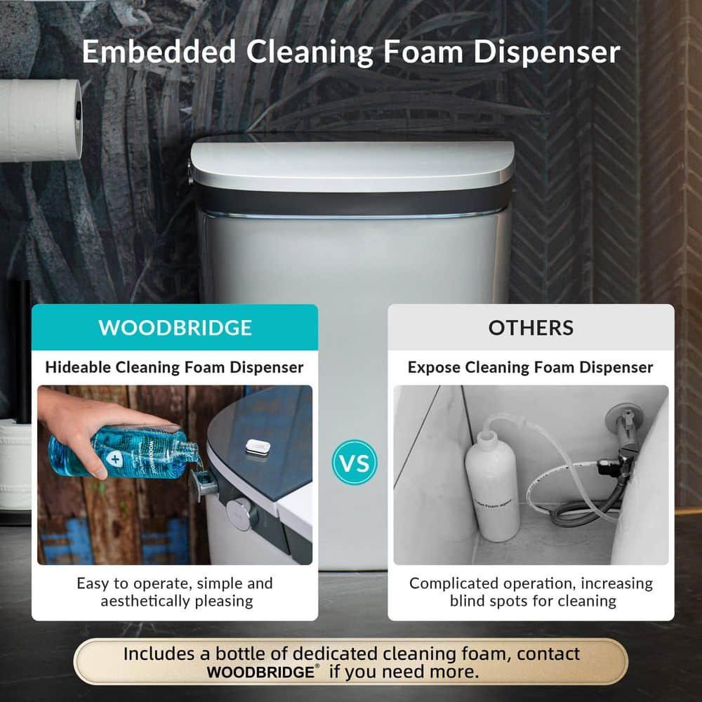 ADA Smart Bidet Toilet with Auto Open & Close, Foot Sensor,Clean Foam Dispenser&MaP Flushing 1000G