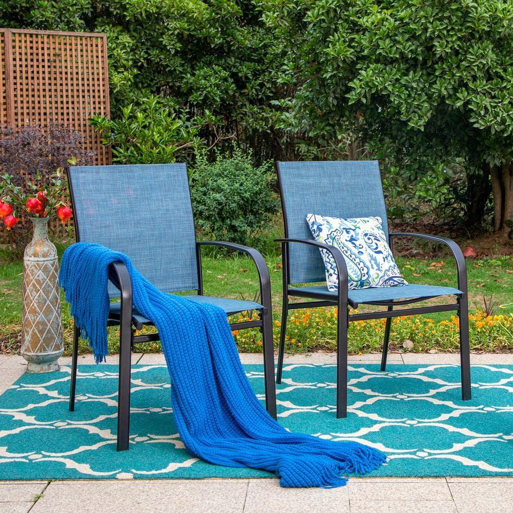 Argyri Powder-coated Steel Outdoor Dining Armchair