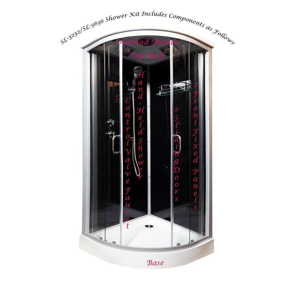 Heirloom Shower Kit S-3232 Black (Water Connection on Left-hand Side)