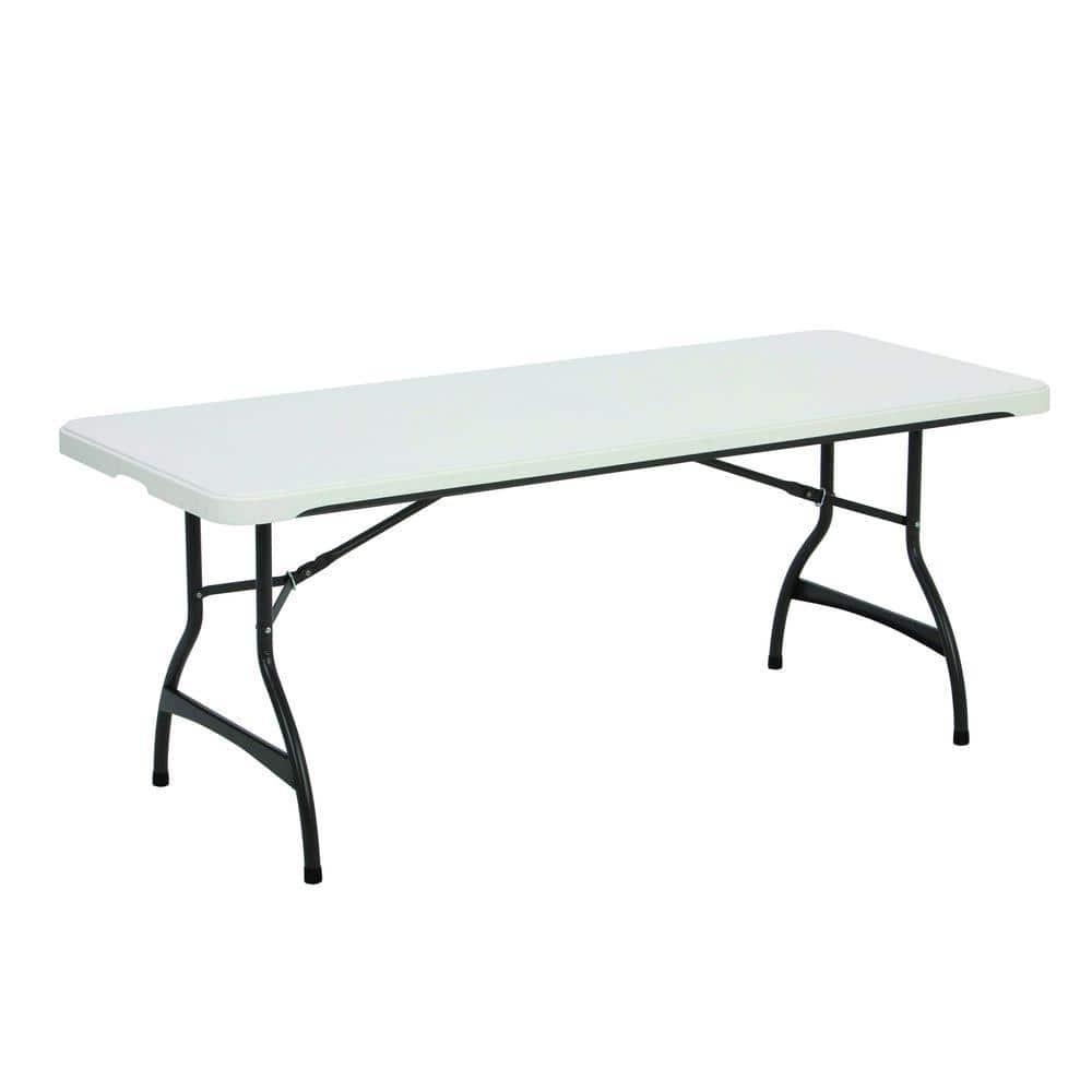 Lifetime 6 Foot Rectangle Folding Table Indoor/Outdoor Commercial Grade, White Granite (80306)