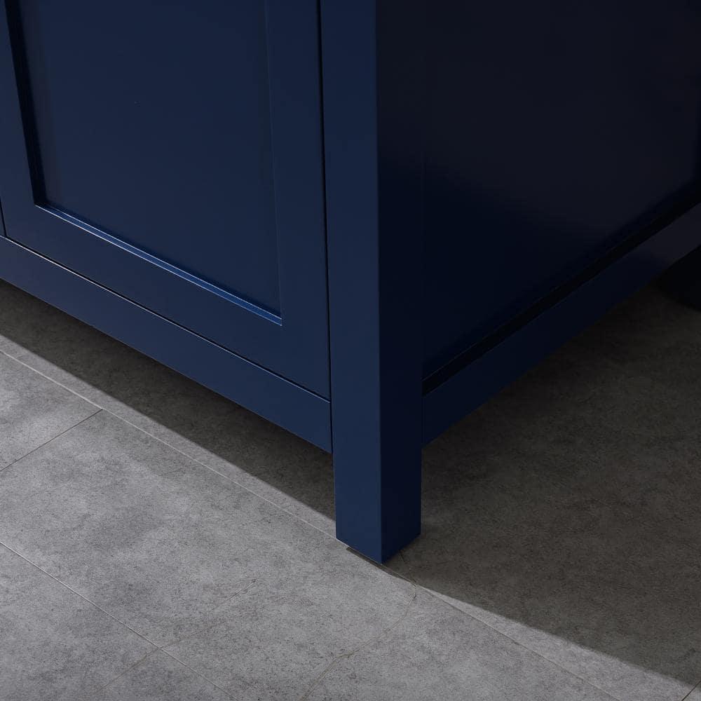Atencio 54'' Free-standing Double Bathroom Vanity with Engineered Stone Vanity Top