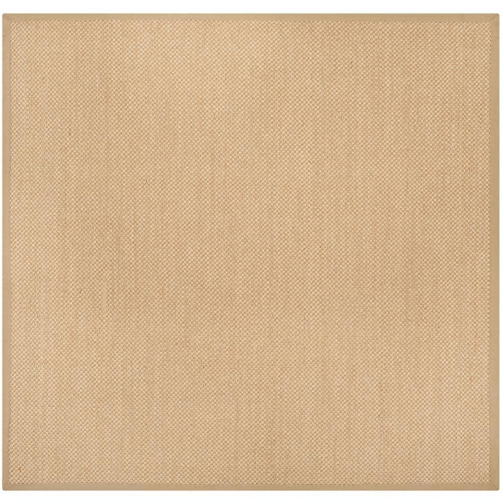 Natural Fiber NF141 Power Loomed Indoor Area Rug - Maize/Linen - 4'x4' - Safavieh.