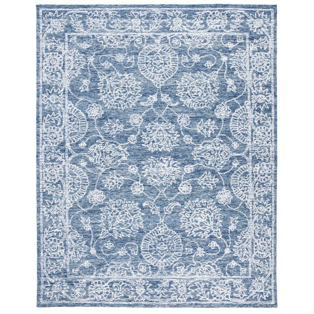 Metro MET806 Hand Tufted Indoor Area Rug - Natural/Blue - 8'x10' - Safavieh