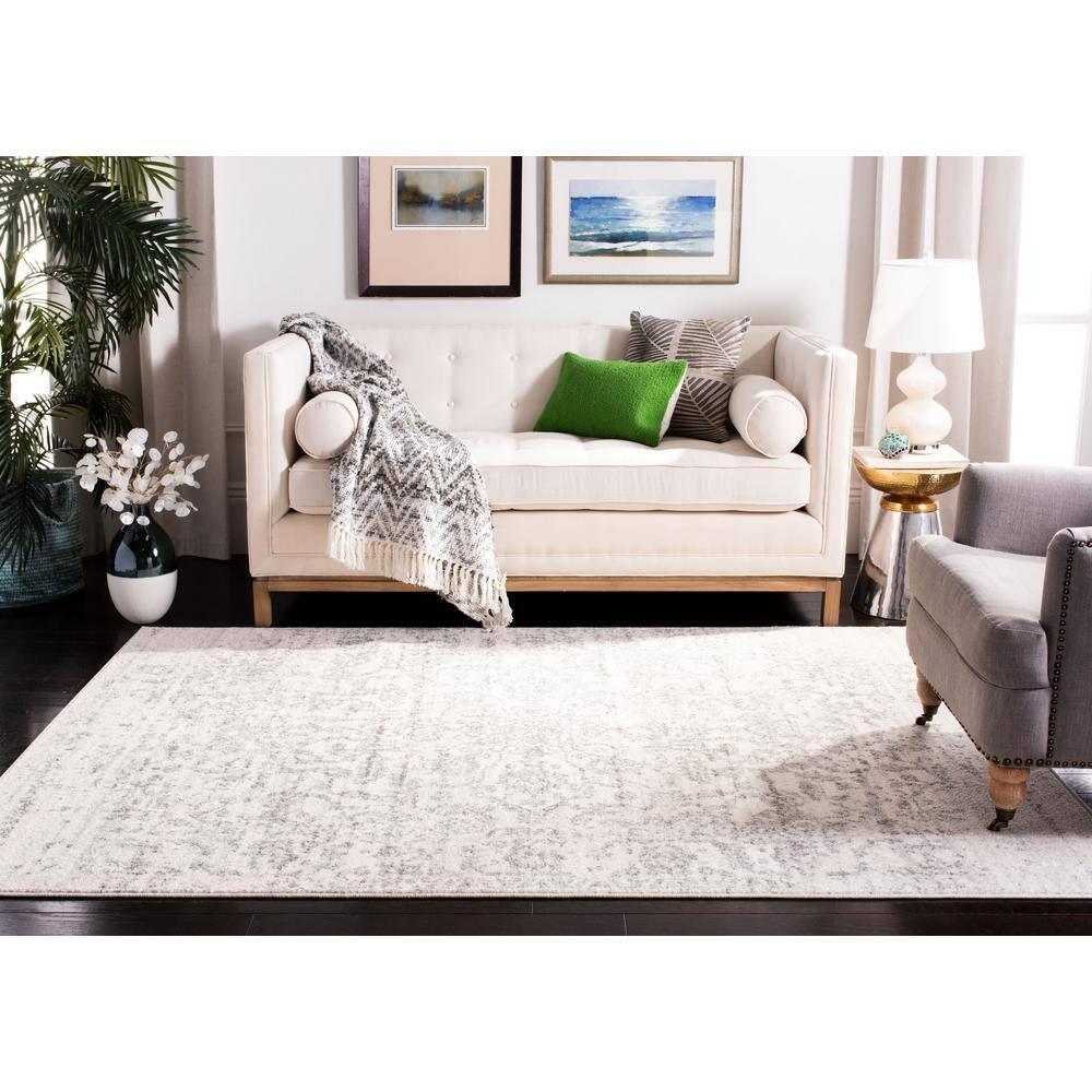 Madison MAD603 Power Loomed Accent Rug - Silver/Ivory - 3'x3' - Safavieh.
