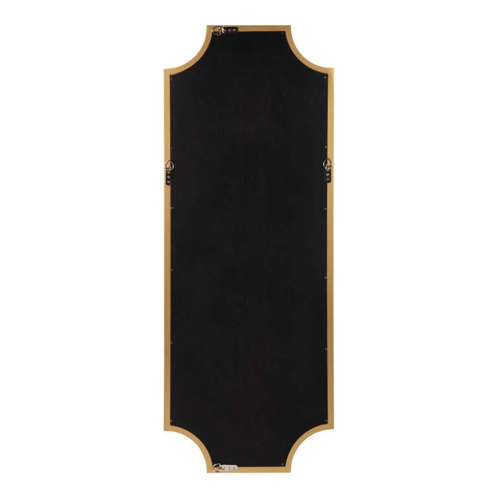 18" x 48" Hogan Scallop Wall Mirror Gold - Kate & Laurel All Things Decor: Modern MDF Frame, No Assembly Required