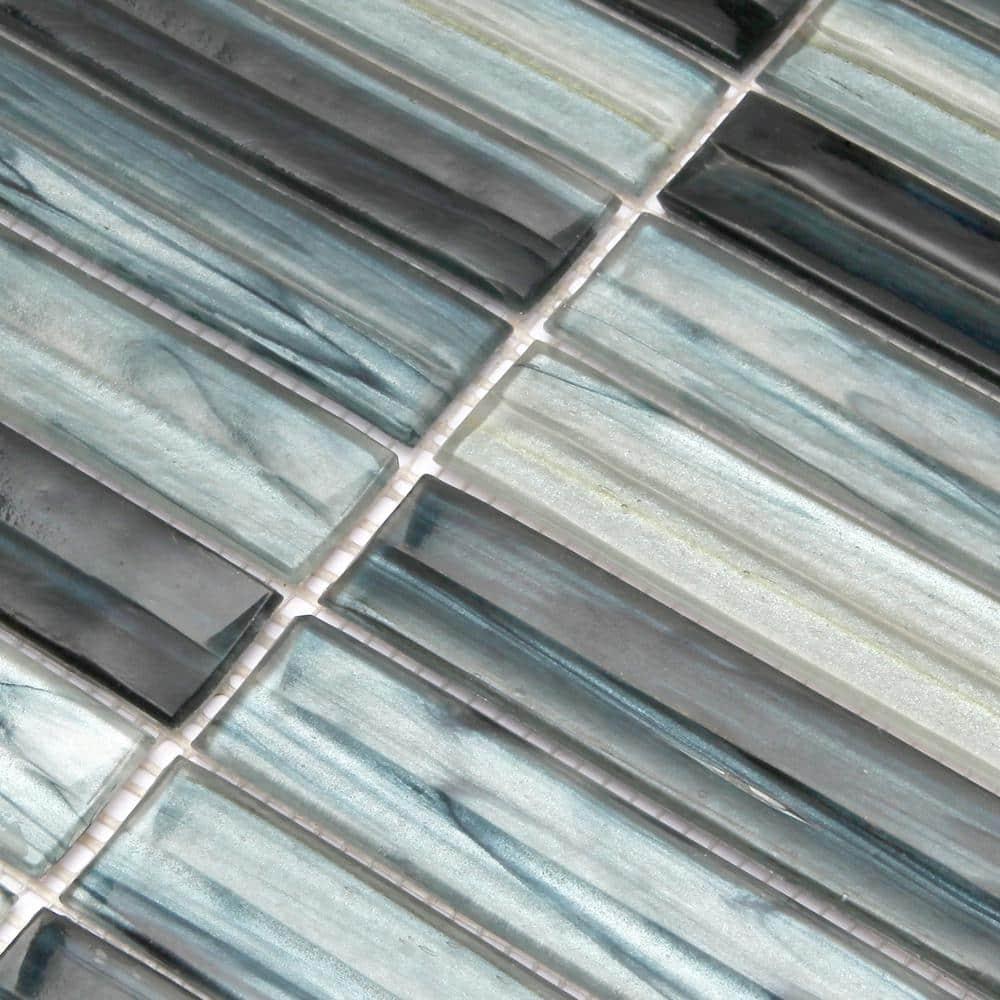 Tara Stacked 11.61" x 11.73" Molten Glass Mosaic Wall Tile (0.95 Sq. Ft. / Sheet)