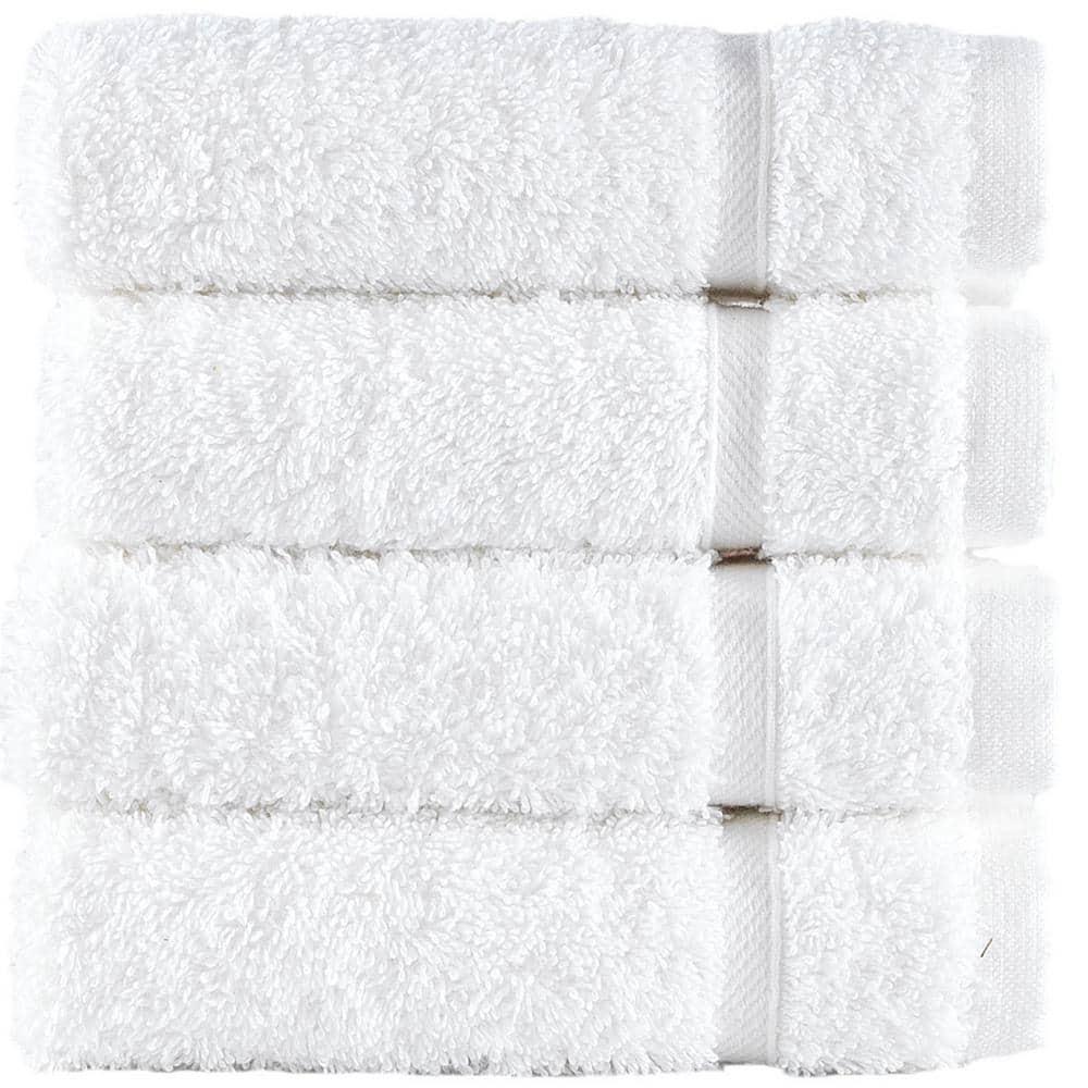 Hawmam Linen Washcloth Linen Set Original Turkish Cotton, Maximum Softness & Absorbency Face Towels for Kitchen & Cleaning (White)