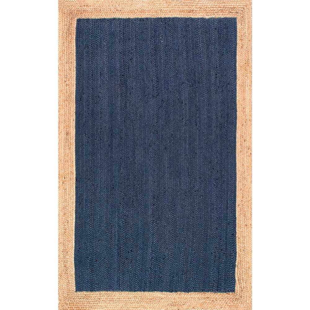 2'x3' Hand Woven Eleonora Area Rug Blue- nuLOOM: Modern Jute Runner, Low Pile, Indoor Use, Solid Pattern