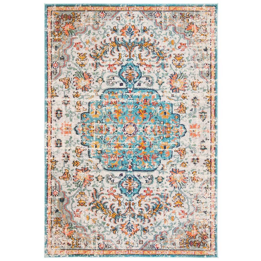 Madison MAD447 Power Loomed Indoor Area Rug - Grey/Light Blue - 6'x9' - Safavieh