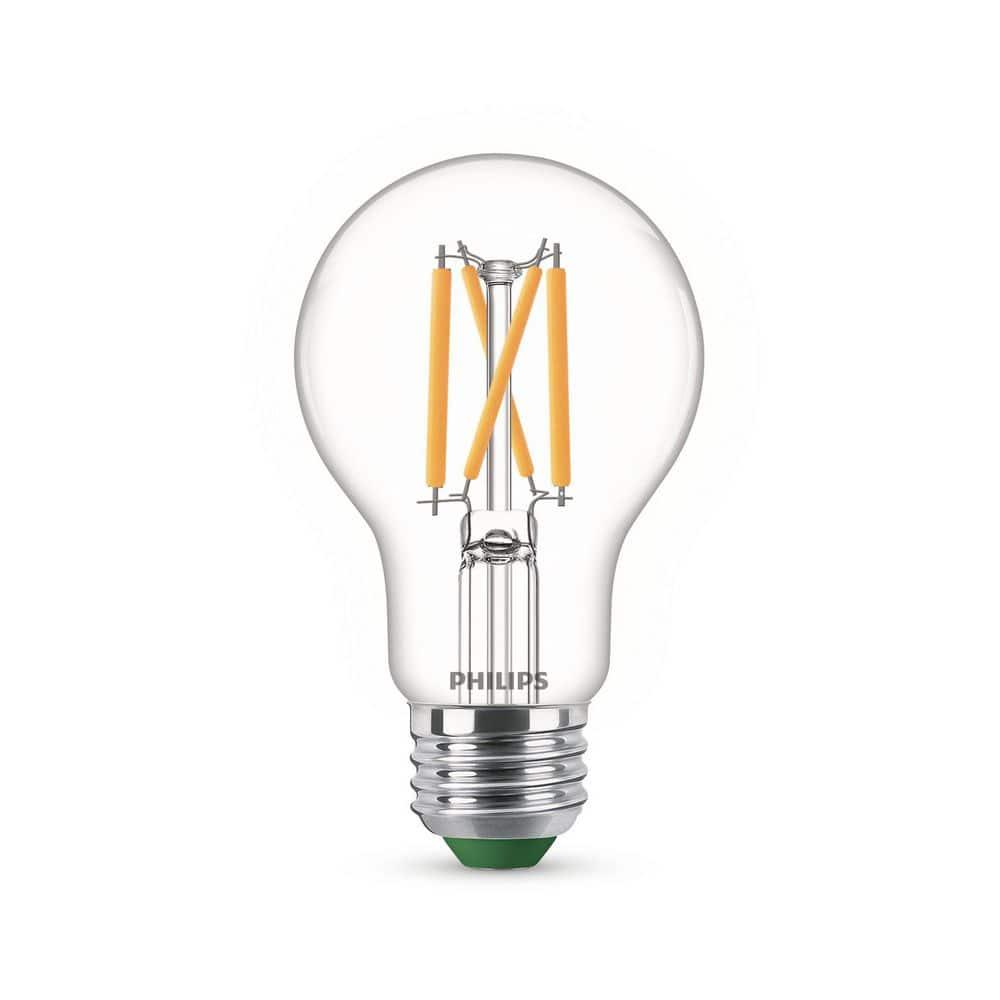 Philips 4pk 60W A19 Ultra Efficient Soft White Clear