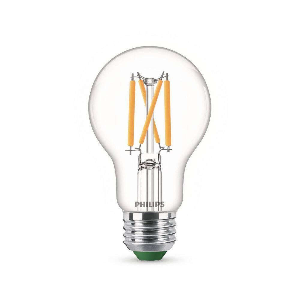 Philips 4pk 60W A19 Ultra Efficient Soft White Clear
