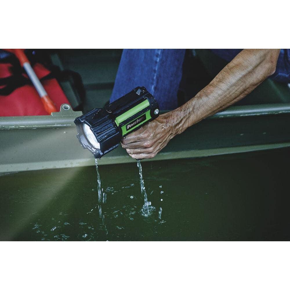 700 Lumen Floatable Waterproof Lithium-Ion LED Spotlight Flashlight with Ergonomic Handle and Charger