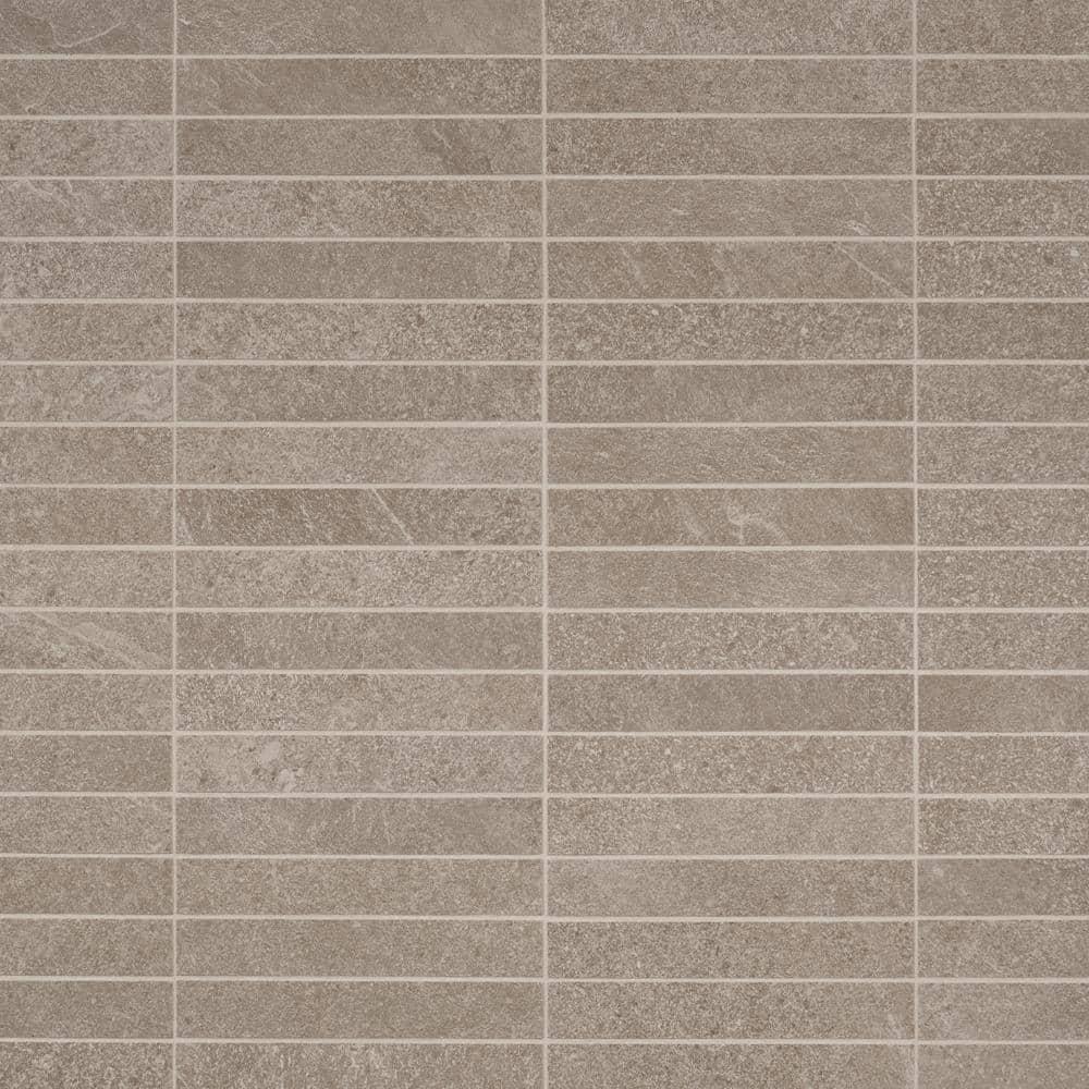 Monolith 11.81 In. X 11.81 In. Stacked Matte Porcelain Mosaic Floor And Wall Tile (0.96 Sq. Ft. / Each)