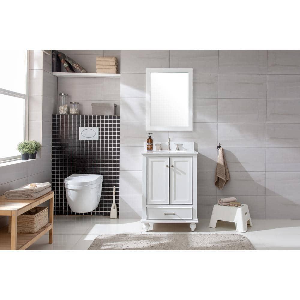 Melissa 24" Single Vanity - Grain White