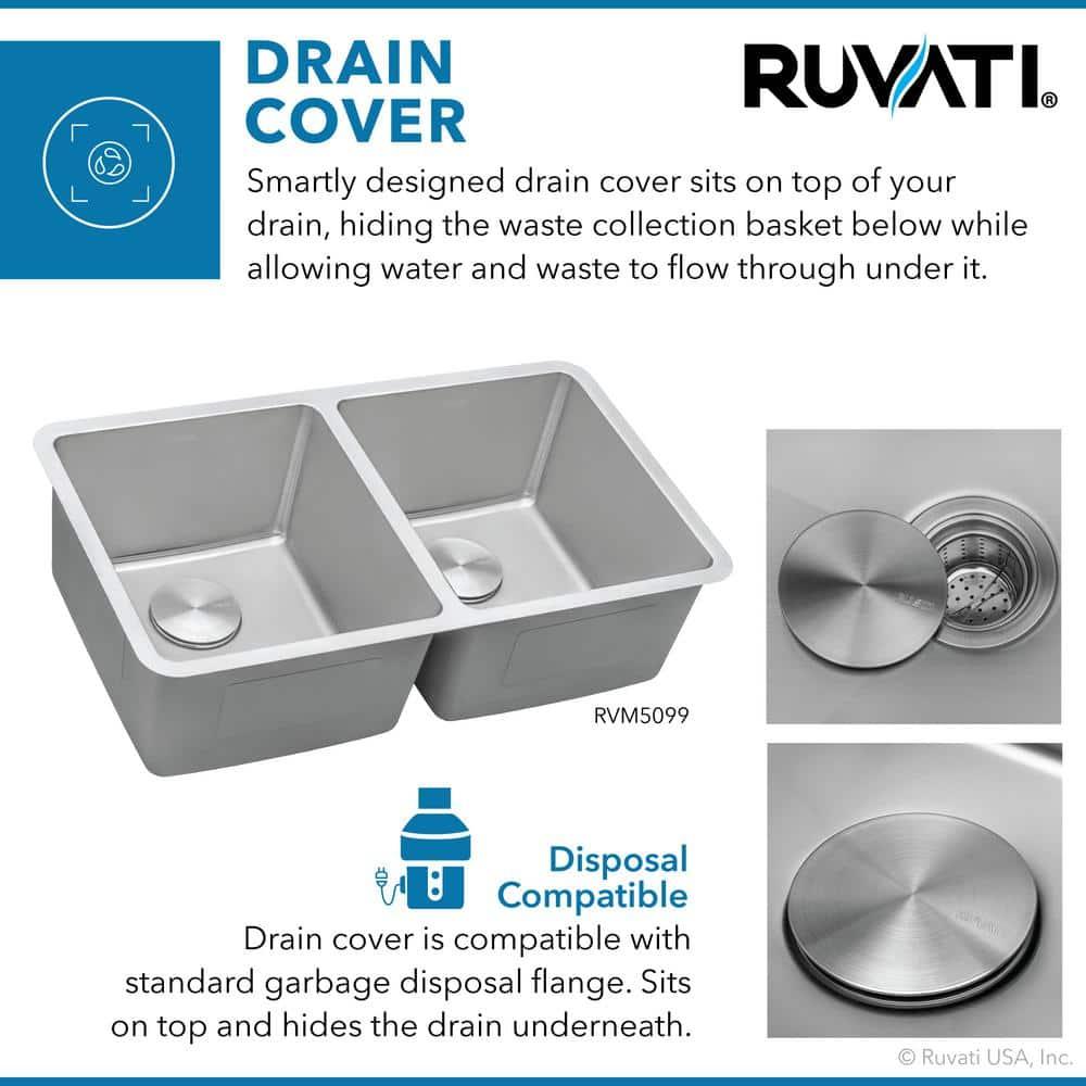 Ruvati Rvm5099 Modena 31" Undermount Double Basin 16 Gauge Stainless Steel Kitchen Sink -