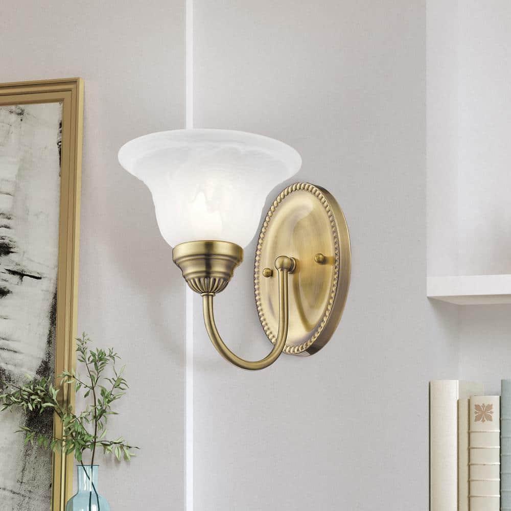 Livex Lighting Edgemont 1 - Light Vanity in  Antique Brass
