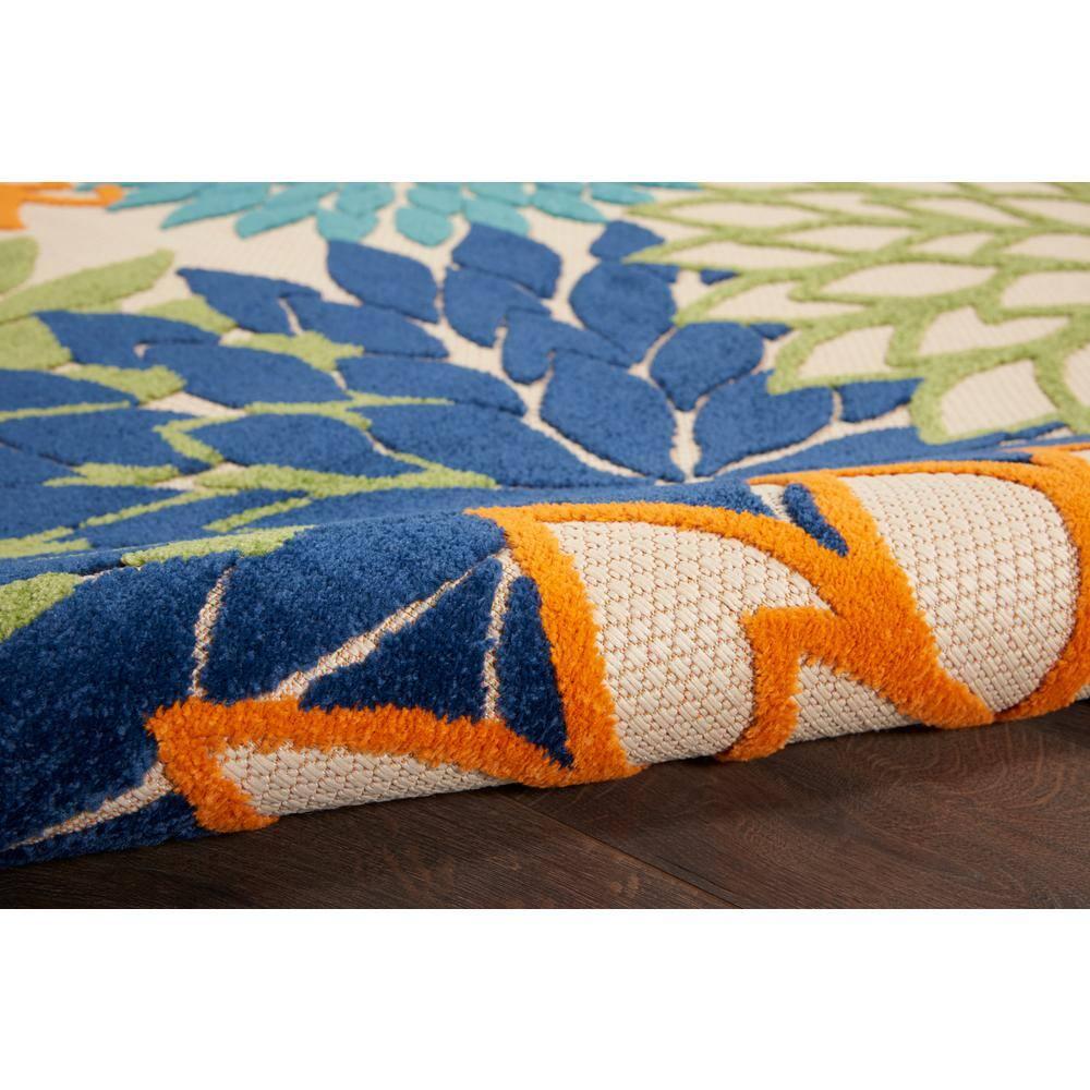 Nourison Aloha Floral Bloom Flatweave High-Low Indoor Outdoor Runner Rug Multicolor 2'3" x 10'