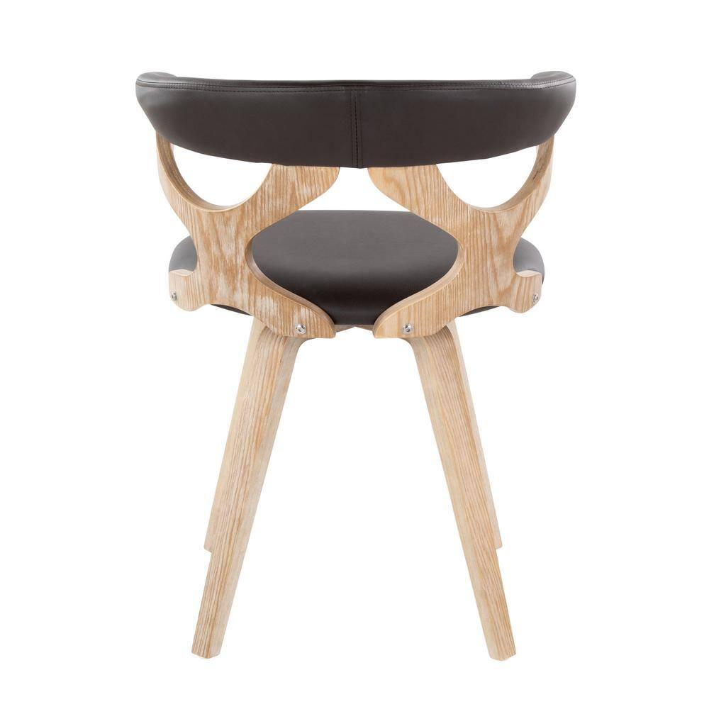 Gardenia Dining Chair White Wash/Brown - LumiSource