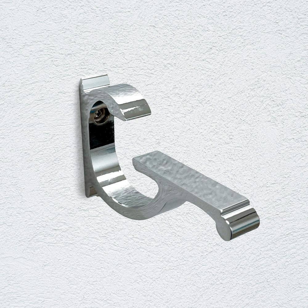 Clear Acrylic Floating Shelf with Chrome Brackets, 24" x 6"