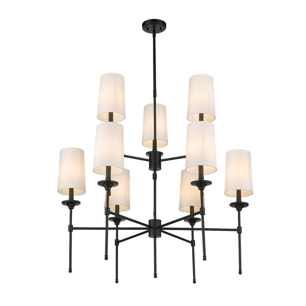 Hayse 9 - Light Dimmable Tiered Chandelier