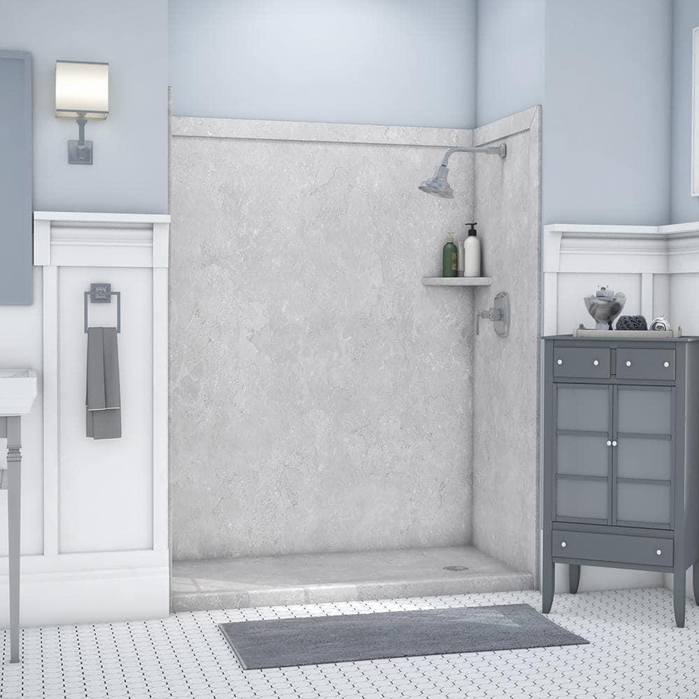 FlexStone Adaptable 60"W x 60"D x 80"H Alcove Shower Surround