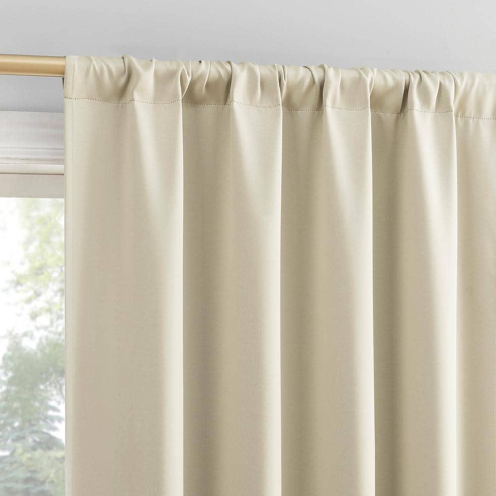 Sun Zero Bergen Theater Grade 100% Blackout Rod Pocket Curtain Panel