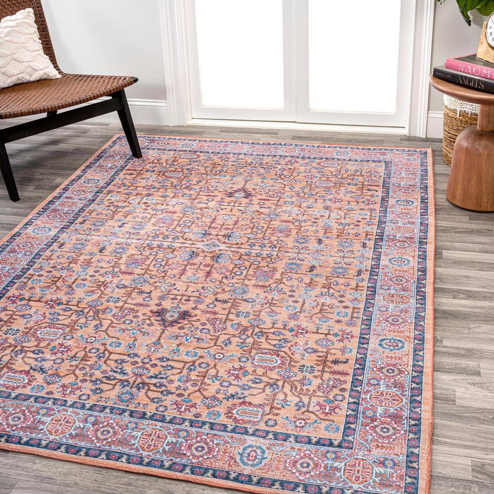 3' x 5' Kemer All-Over Persian Machine Washable Indoor/Outdoor Area Rug, Multi - JONATHAN Y