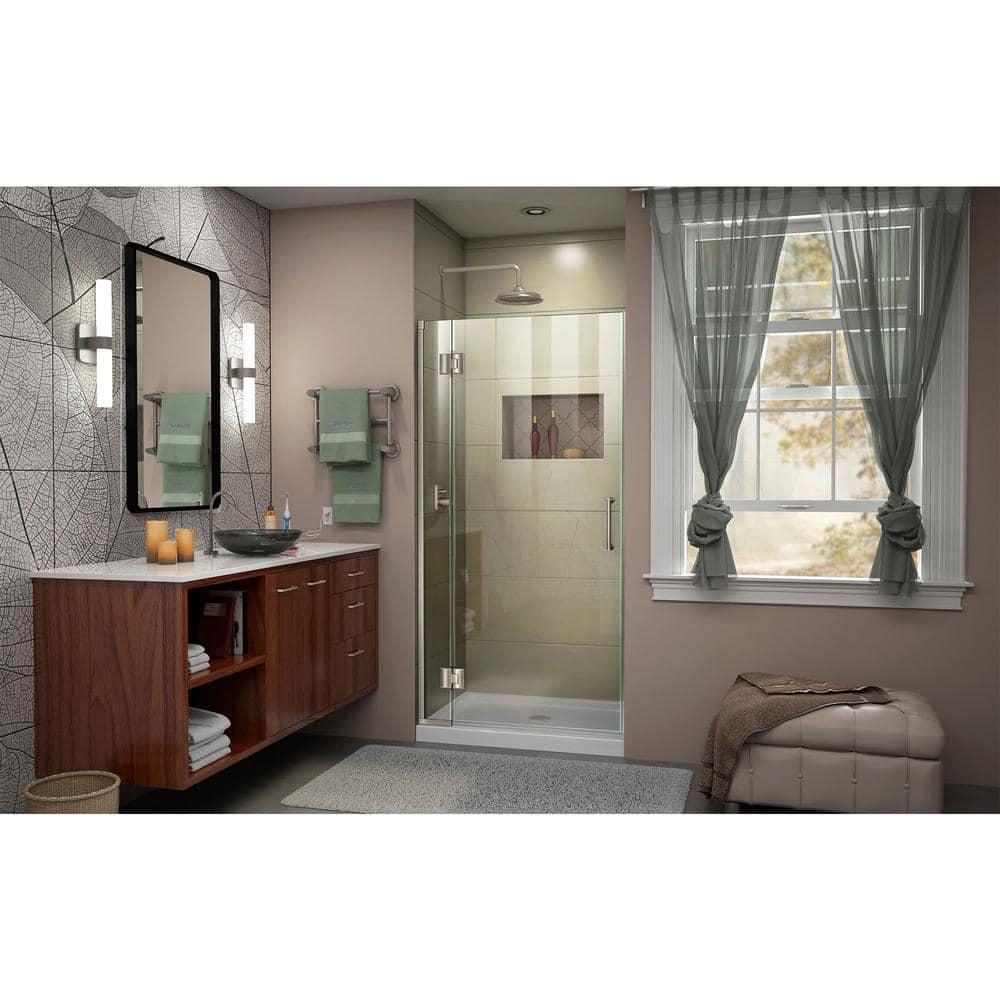 Unidoor-X 24 " W x72" H Hinged Frameless Shower Door