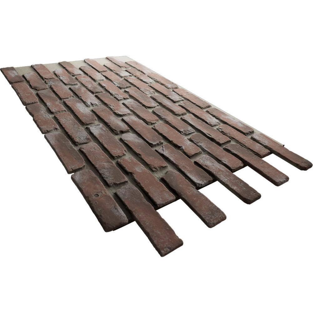 Ekena Millwork EverStone Aged Brick Faux Brick Panel