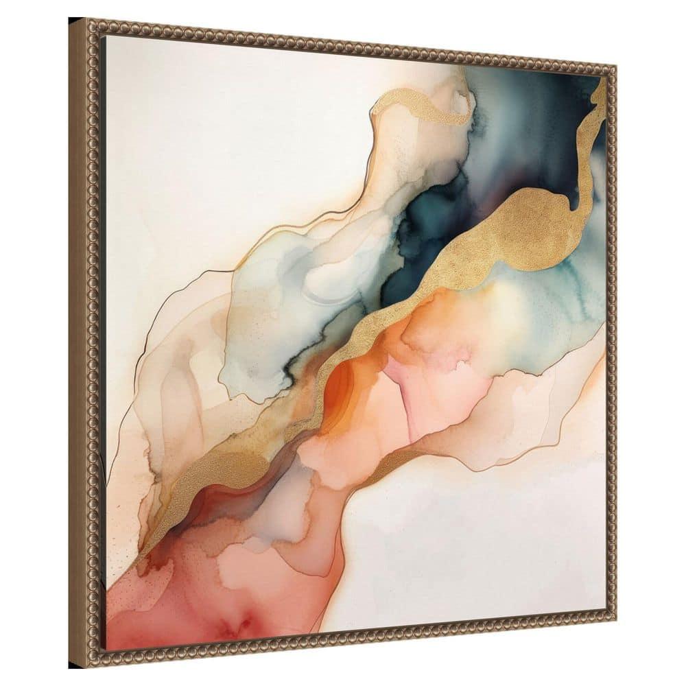 Amanti Art Abstracted Radiance I by Irena Orlov Canvas Wall Art Print Framed 22-in. W x 22-in. H.