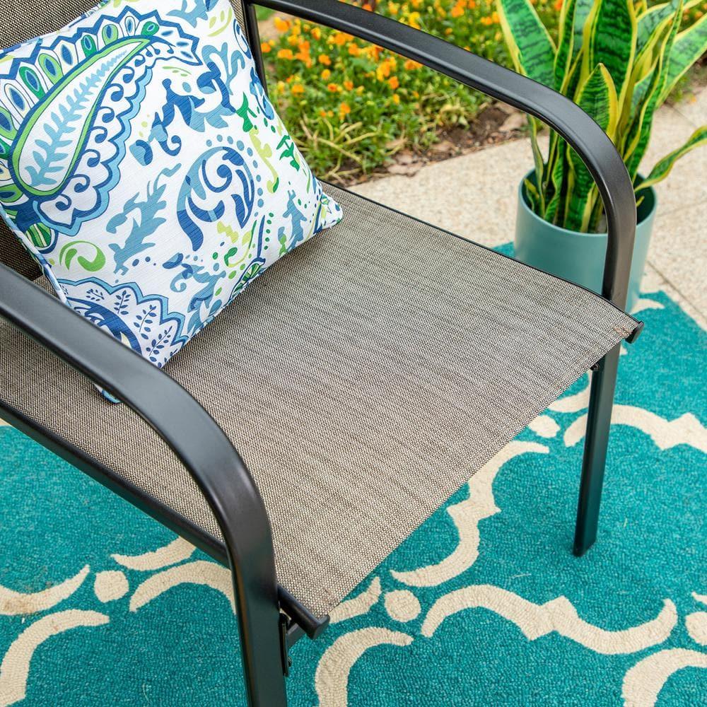 Argyri Powder-coated Steel Outdoor Dining Armchair