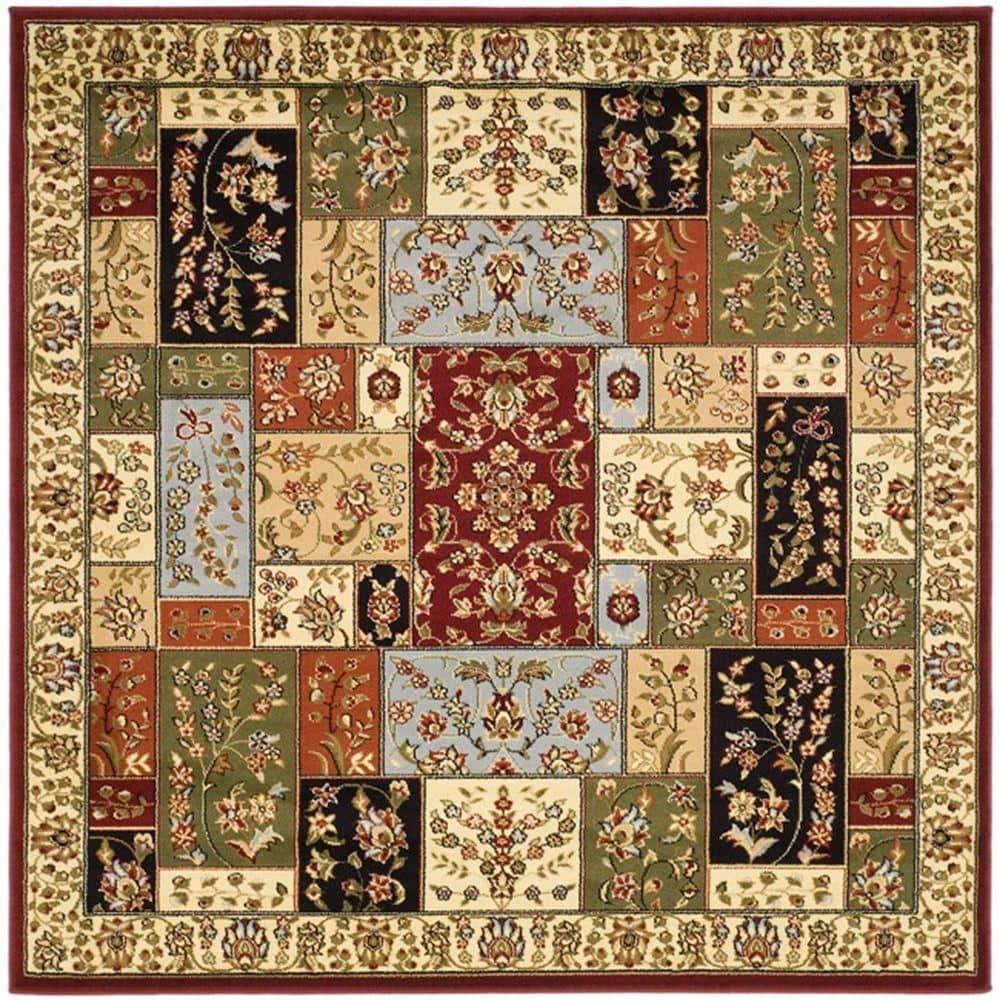 Lyndhurst LNH318 Power Loomed Area Rug - Multi/Ivory - 10'x10' - Safavieh
