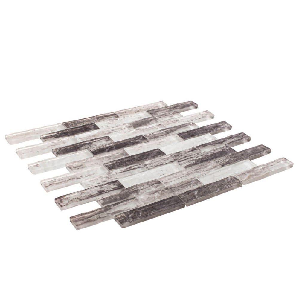 Giovan 1" x 4" Glass Brick Joint Mosaic Shower Walls, Kitchen Backsplash and Floor Tile