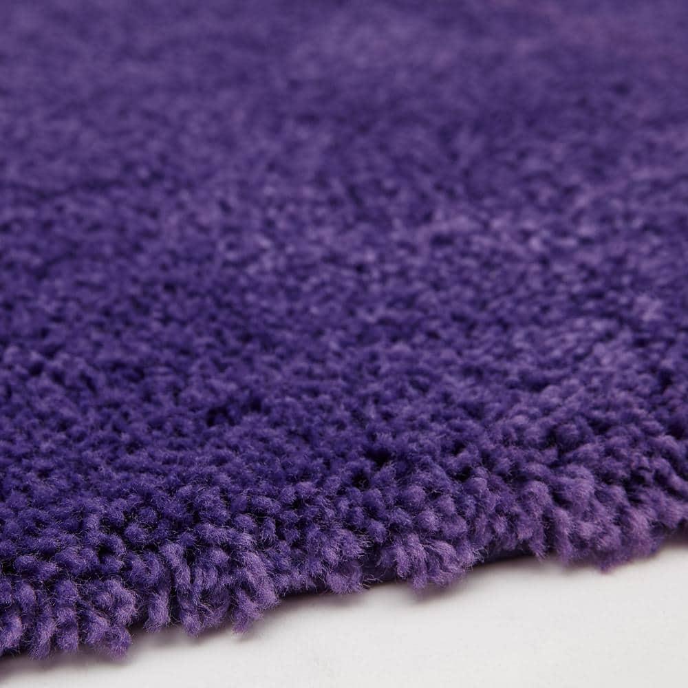 Mohawk Home Pure Perfection Nylon Bath Rug Scatter, Plum 1'5" x 2'