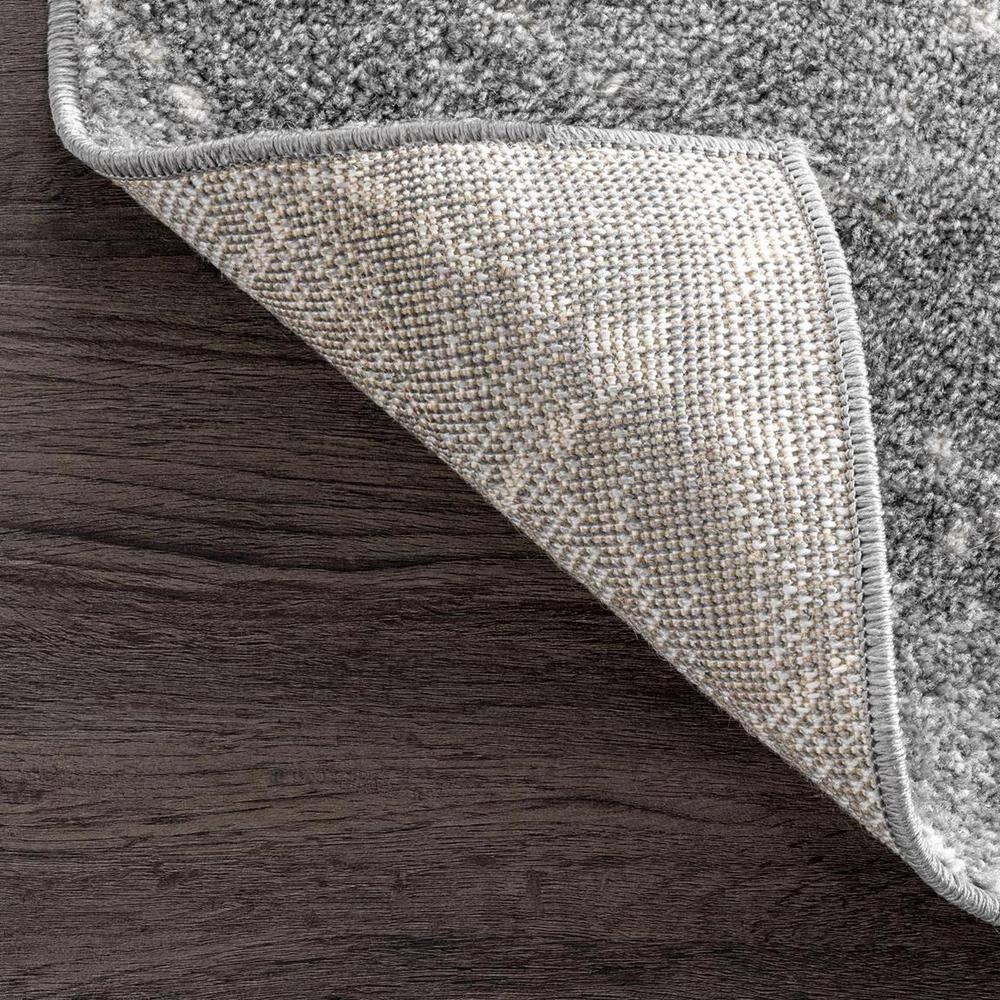 Handmade Dark Grey Geometric Oval 5' x 7' Synthetic Rug