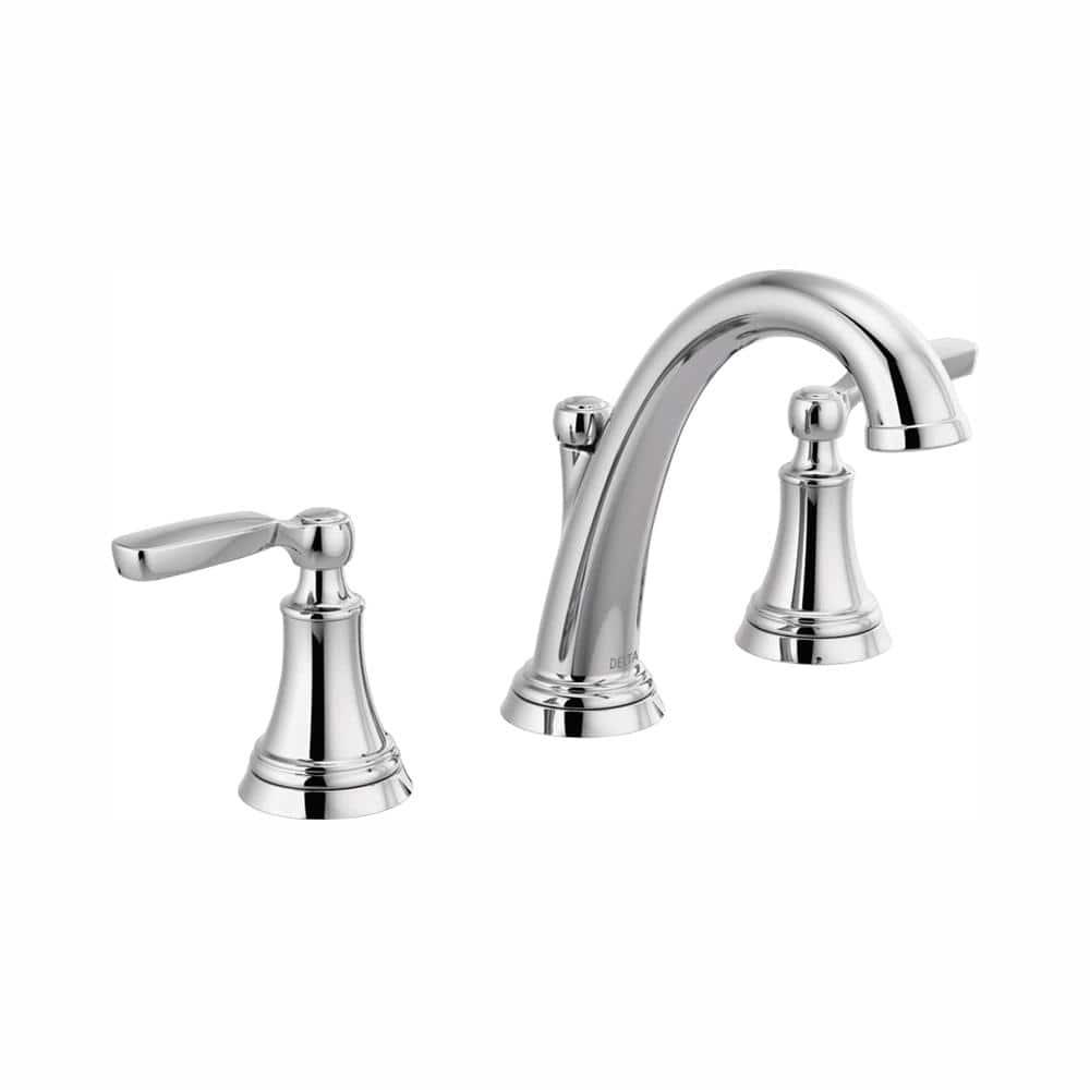 Woodhurst Widespread Bathroom Faucet 3 Hole, 2-handle Bathroom Sink Faucet with Drain Assembly