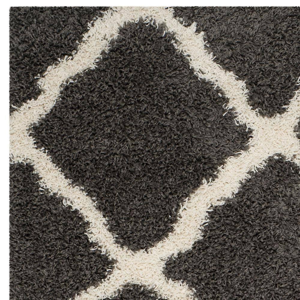 Dallas Shag SGD257 Power Loomed Indoor Area Rug - Dark Grey/Ivory - 8'x10' - Safavieh.