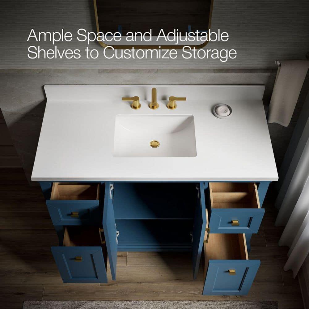 Charlemont 48 In. Bathroom Vanity Cabinet With Sink And Quartz Top