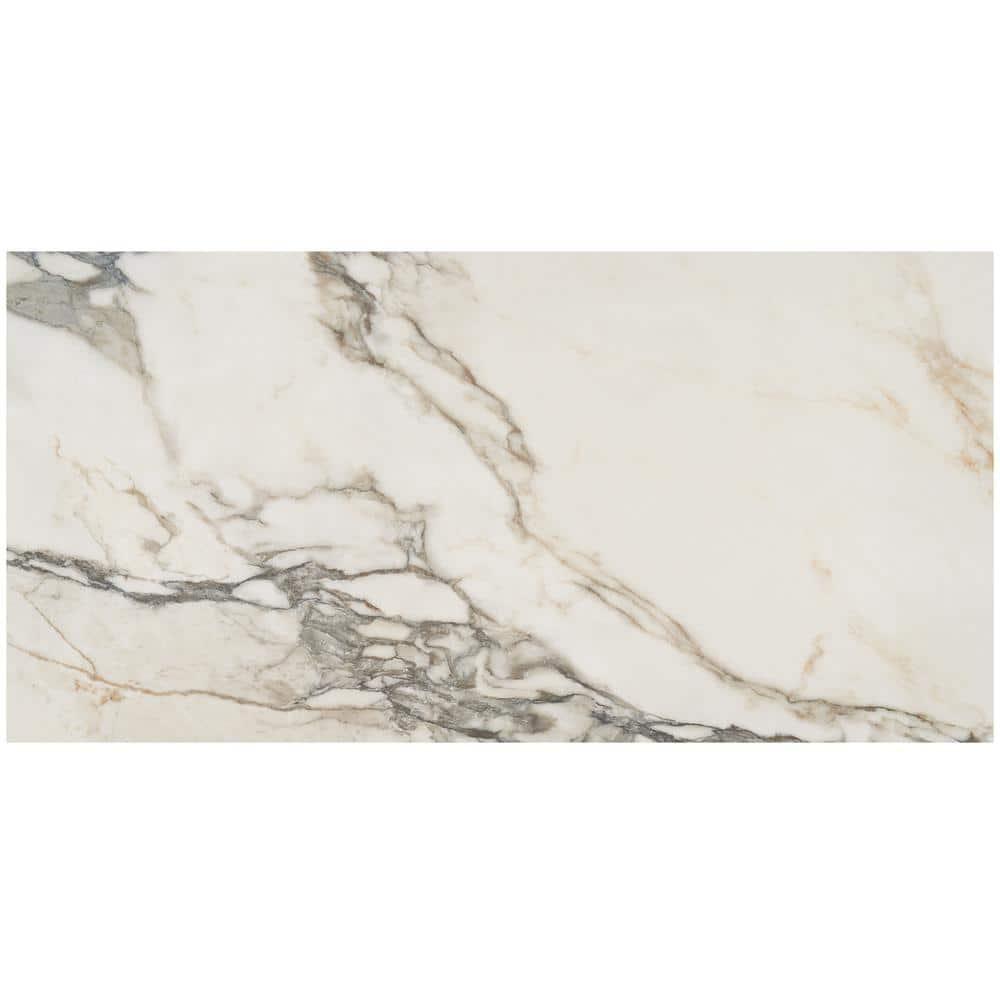 Bond Tile 24" x 47" Polished Marble Look Porcelain Floor and Wall Tile (15.5 Sq. Ft. / Case)