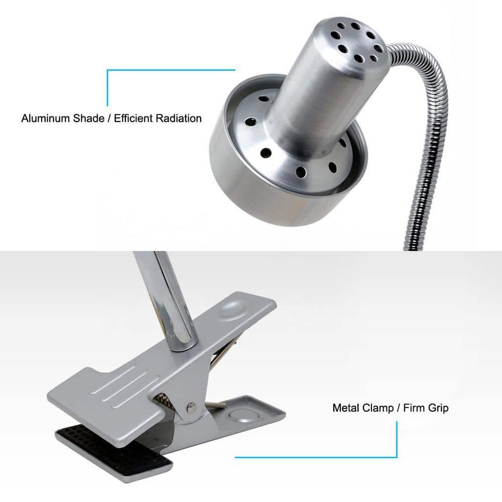 O’Bright Luxor - Dimmable LED Desk Lamp with Gooseneck (Aluminum-Clip on)