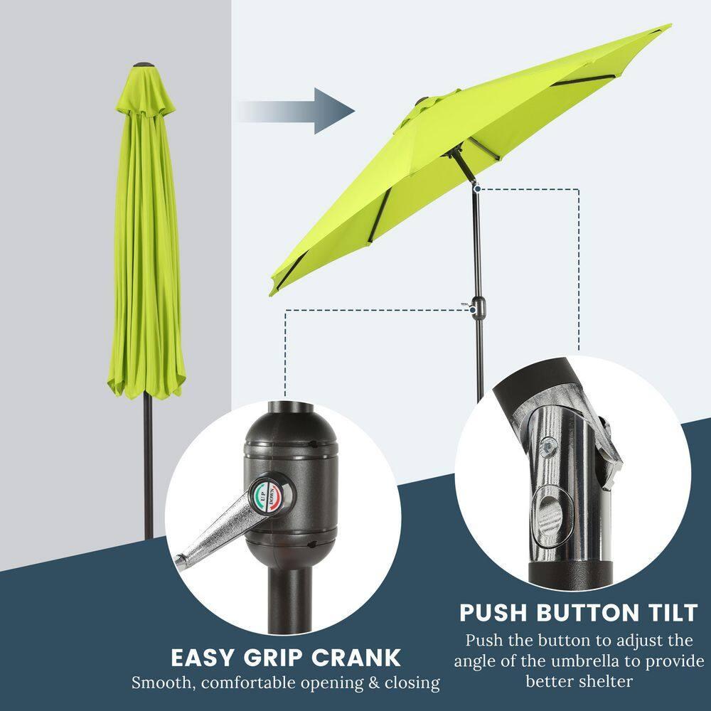 Westin Outdoor 9 Ft Patio Market Umbrella with Tilt & Crank, Lime Green