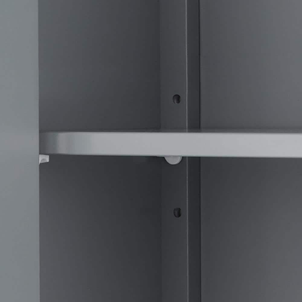 Greyleigh™ Church Strett Removable Wall Medicine Cabinet with Mirrored Door and Adjustable Shelf, Gray Modern Storage for Bathrooms