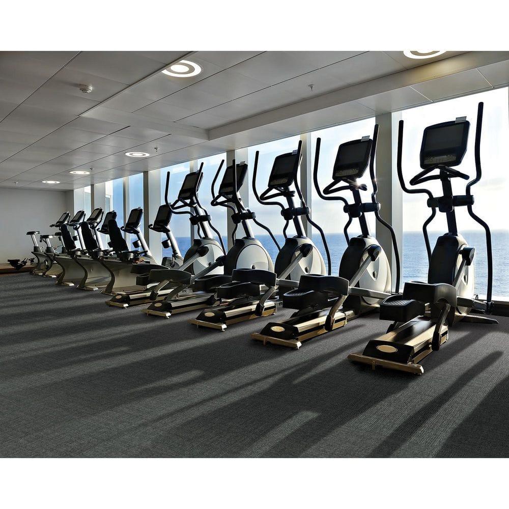 Mohawk Basics 24" x 24" Carpet Tile Sample with EnviroStrand™ PET Fiber in Charcoal (1 piece)