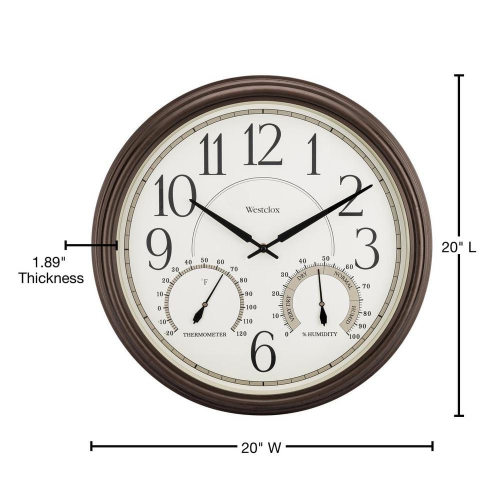 Westclox Clocks 20” Indoor/Outdoor Wall Clock